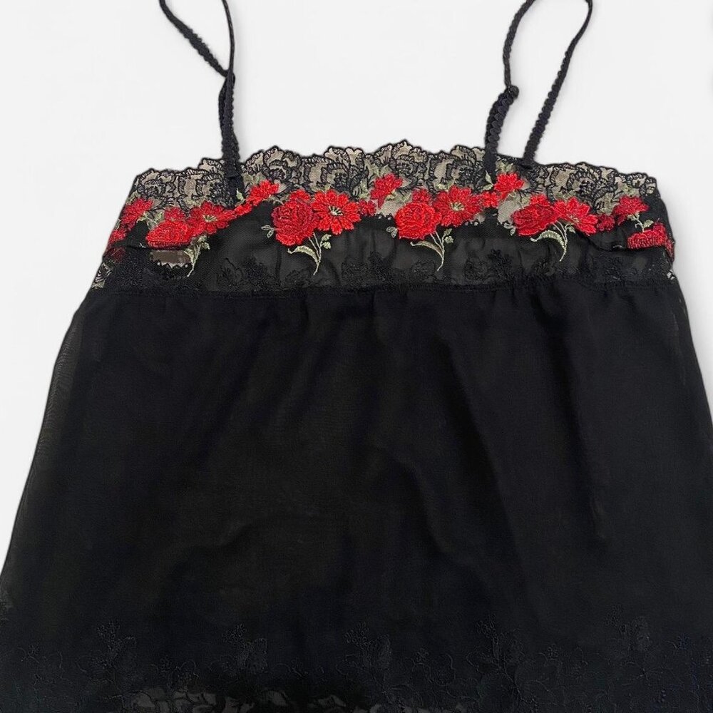Babydoll floral Rose lace cami